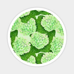 Hydrangea watercolor pattern Magnet